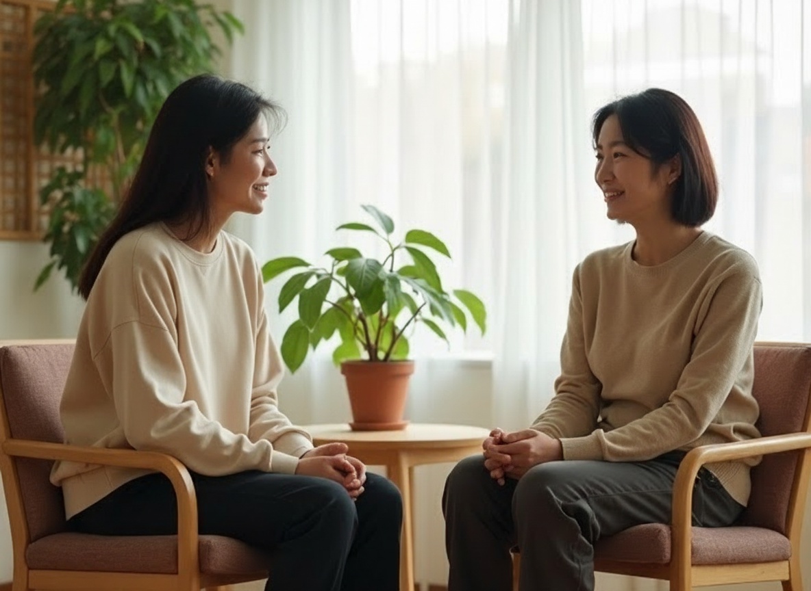看護師が自宅を訪問する様子